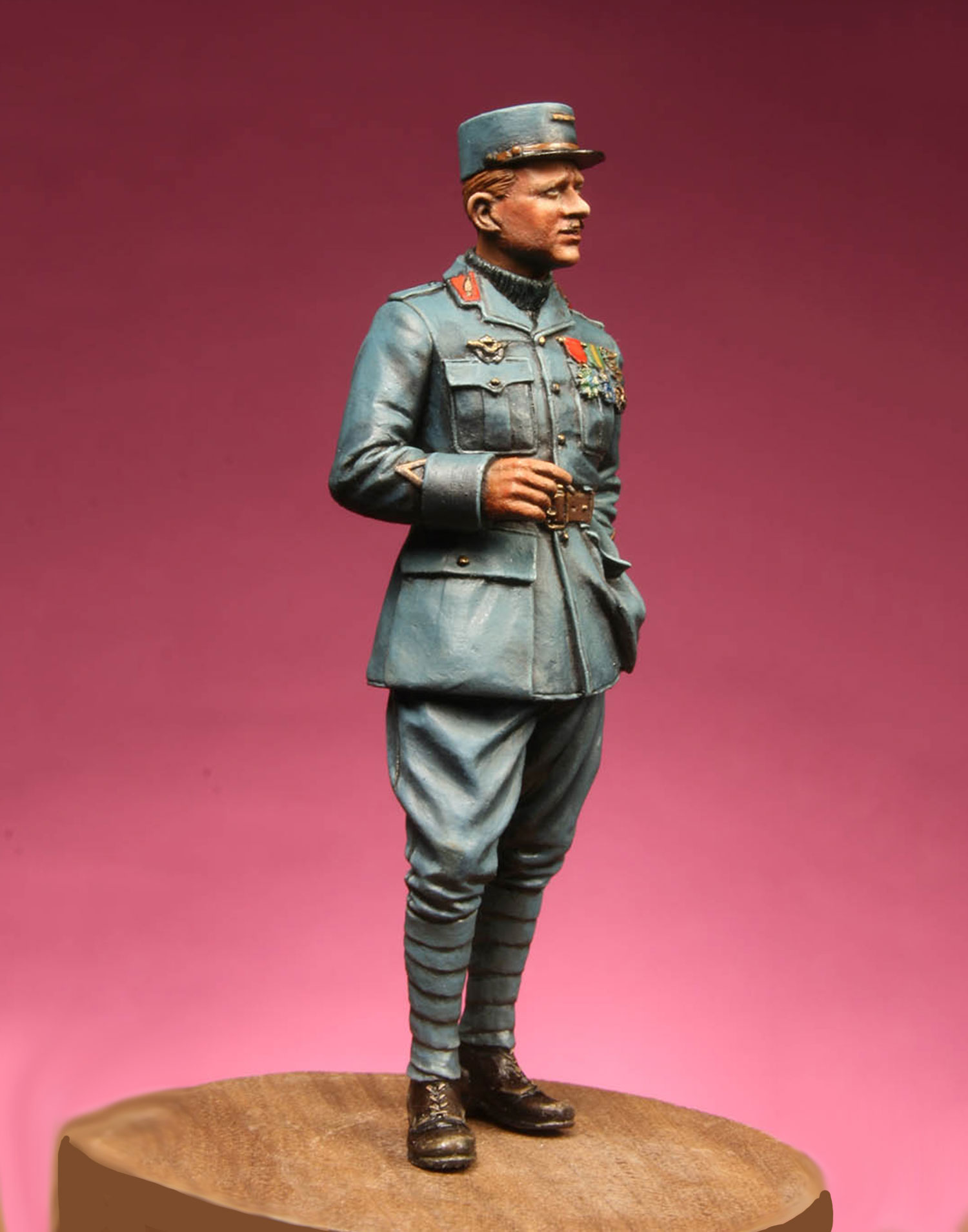 Model Cellar WWI Raoul Lufbery 1917 figurino pilota Lafayette