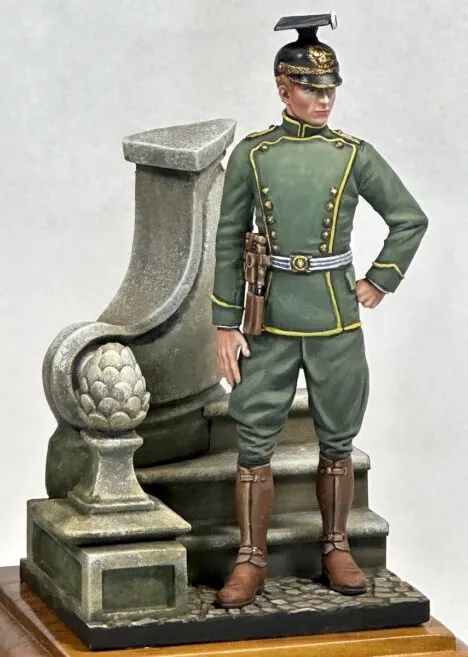 Model Cellar WWI German Uhlan figurino in resina