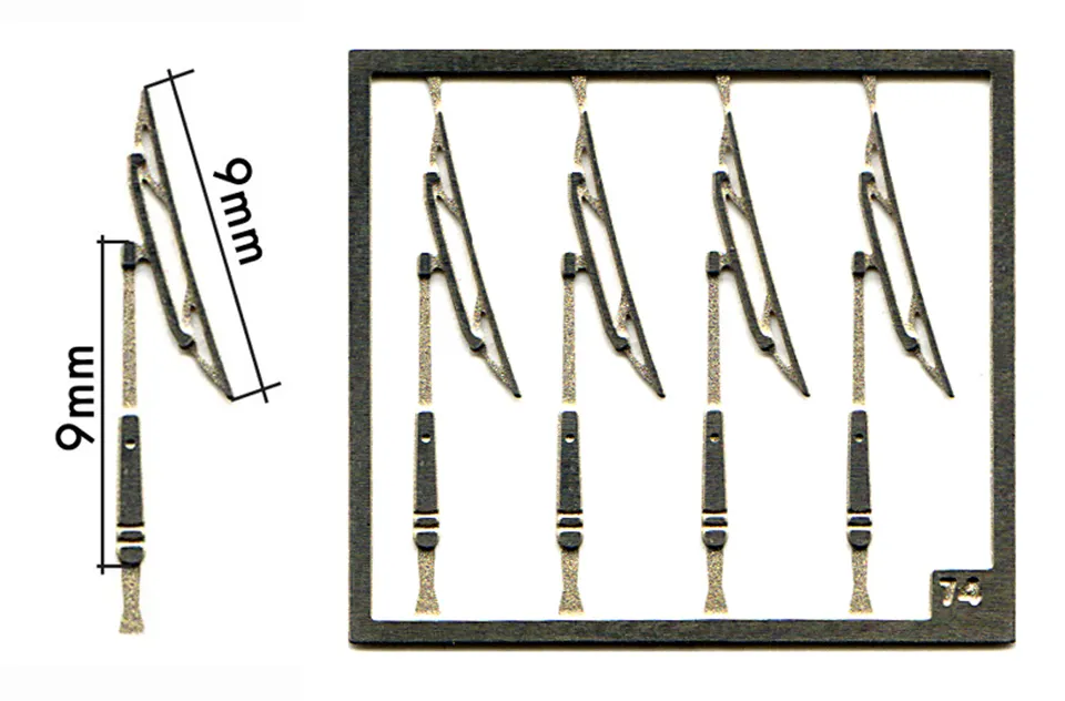 TAMEO Kits FT 07 tergicristalli moderni 8 pezzi anni 80