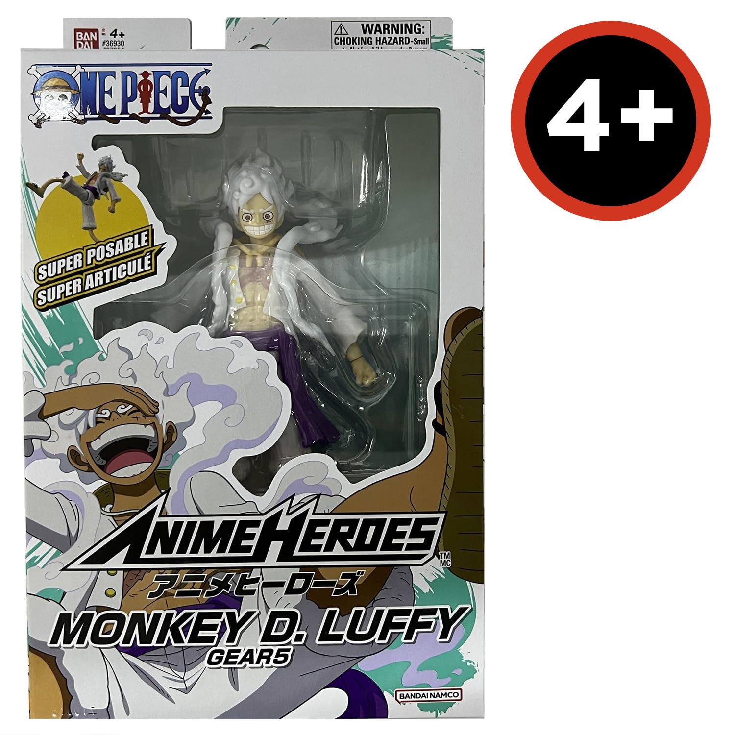 Bandai Anime Heroes Luffy Gear 5 action figure 17 cm snodata