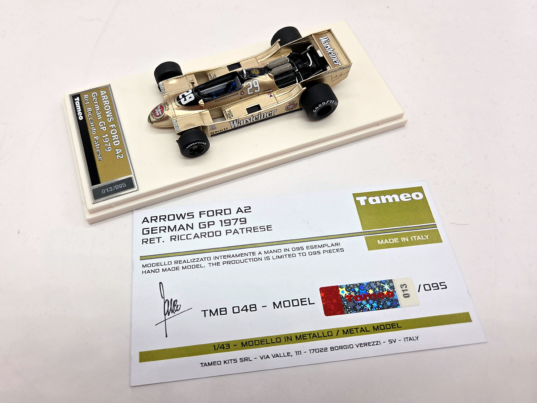 Tameo Kits TMB 048 Arrows A2 1979 modello scala 1/43