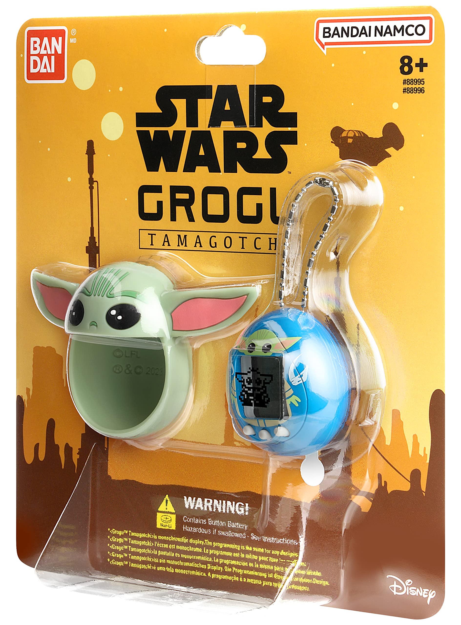 Bandai Tamagotchi Nano Grogu Blu animale virtuale con cover