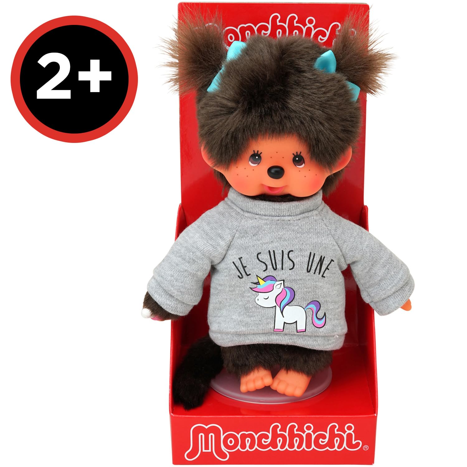 Bandai Monchhichi Unicorno peluche 20 cm anni 80