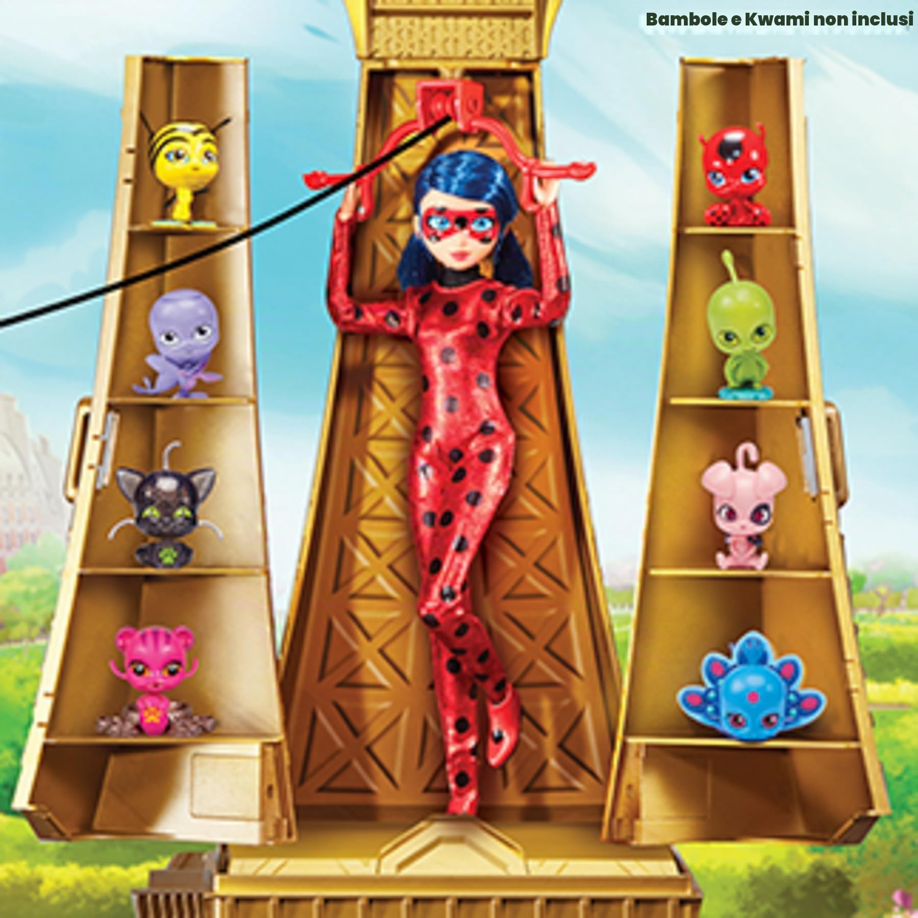 Bandai Miraculous Playset Deluxe Paris torre 120 cm 40 accessori
