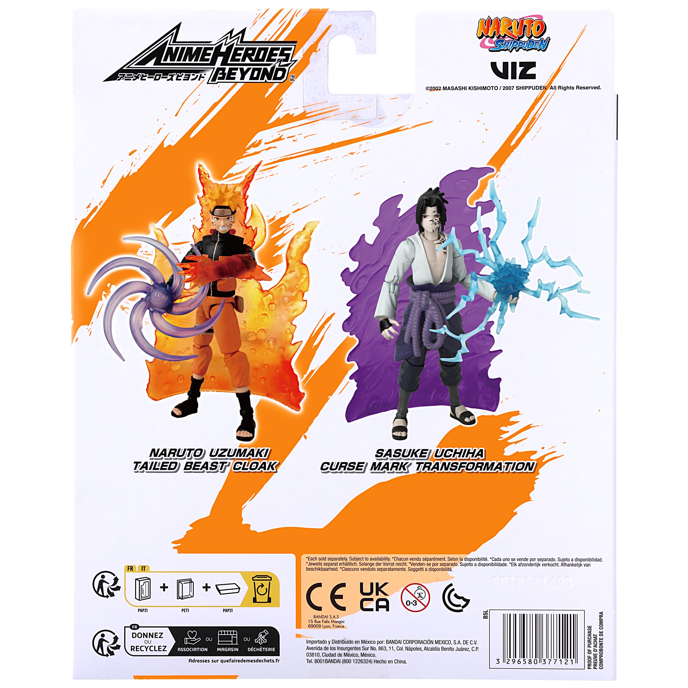 Bandai Anime Heroes Beyond Sasuke Uchiha action figure 17 cm