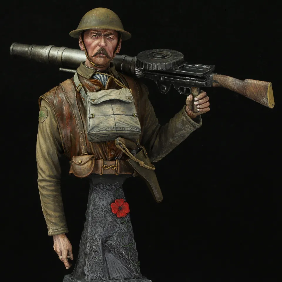 Model Cellar Lewis Gunner Somme 1916 figurino britannico