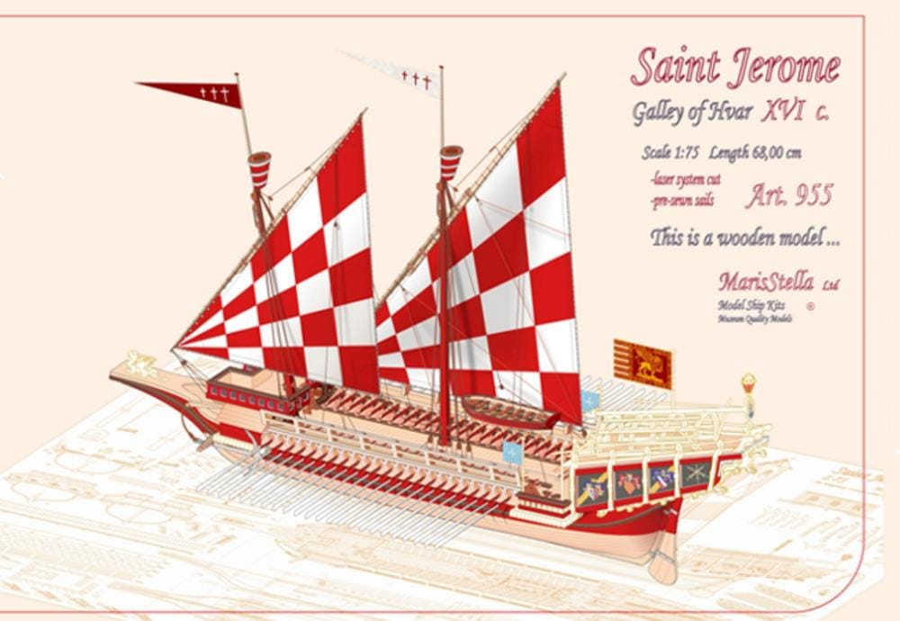 MarisStella San Girolamo galera kit nave legno 1:75