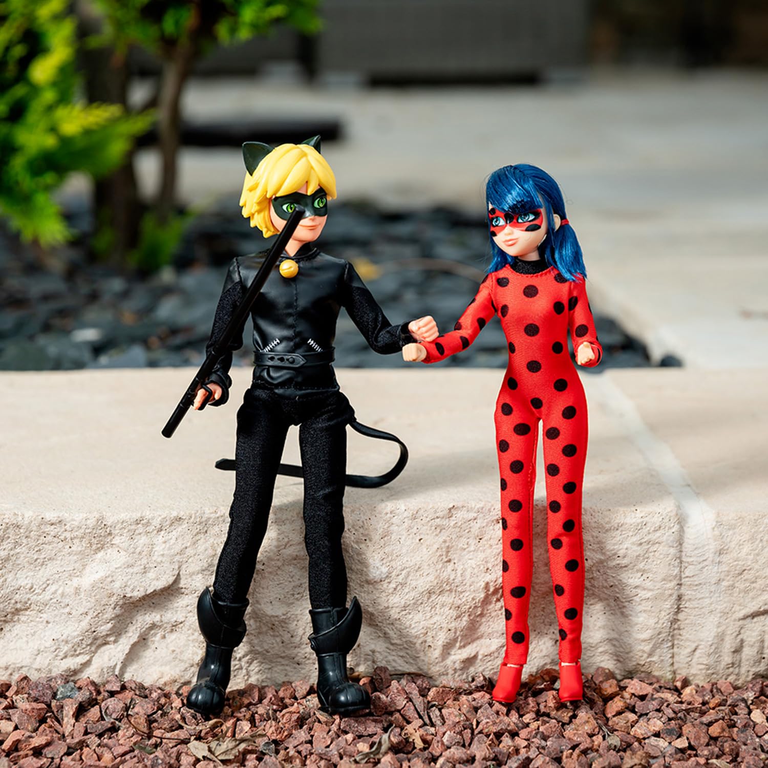 Miraculous Ladybug e Chat Noir bambole 26 cm set 2 pezzi