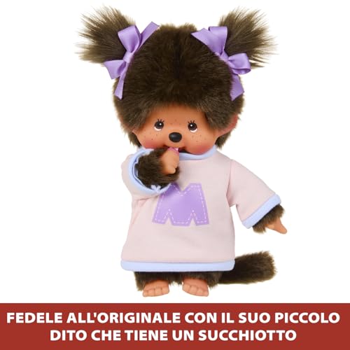 Monchhichi peluche felpa M 20 cm morbido