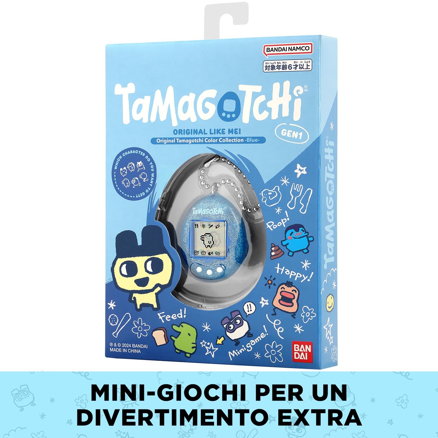Bandai Tamagotchi Original Color Collection animale blu italiano