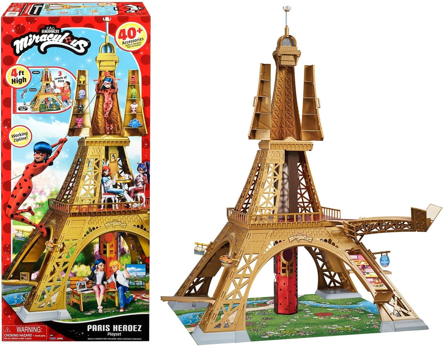 Bandai Miraculous Playset Deluxe Paris torre 120 cm 40 accessori