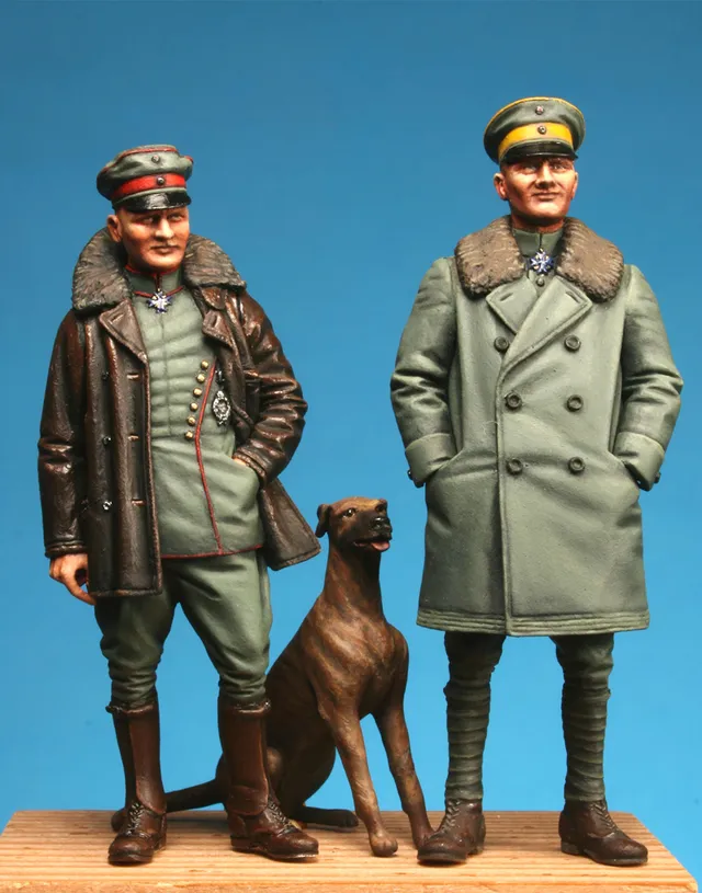 Model Cellar Manfred & Lothar Richthofen with Moritz figurino WWI