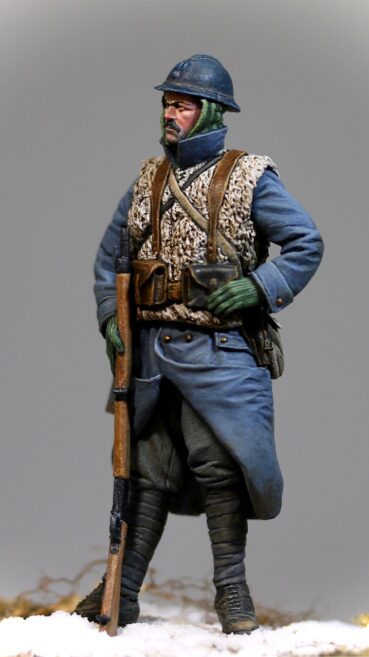 Model Cellar WWI French Poilu in winter dress figurino