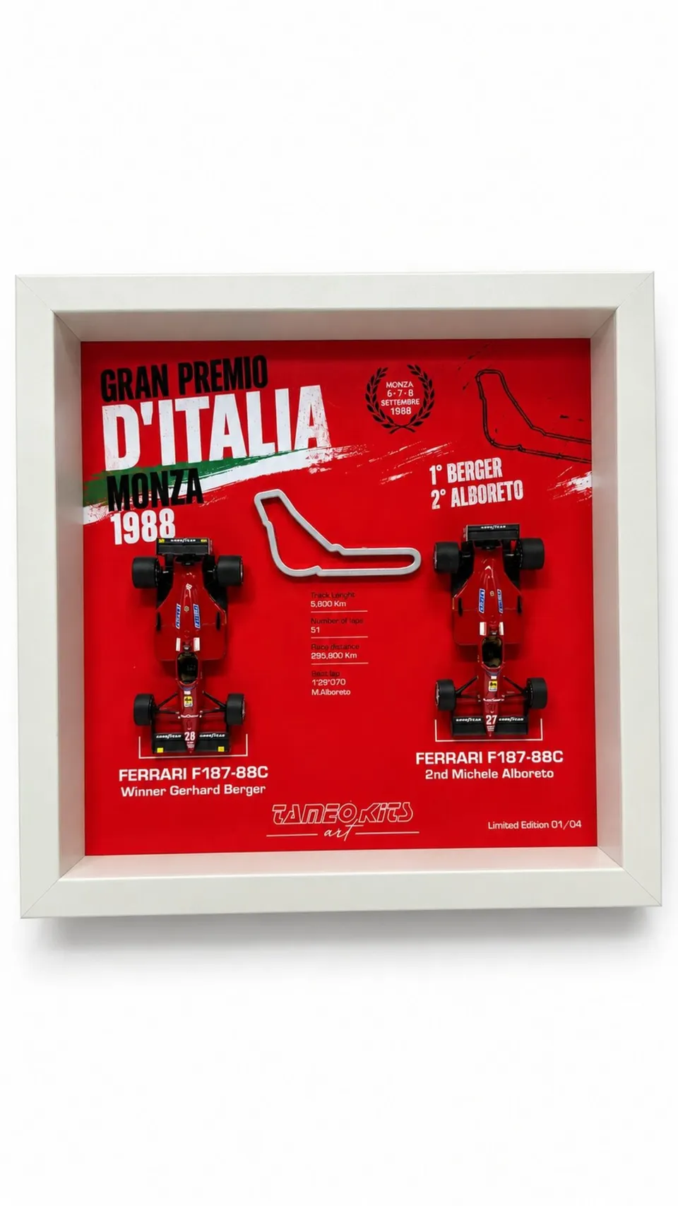 Tameo Kits Art 001 quadro 1:43 Ferrari Monza 1988