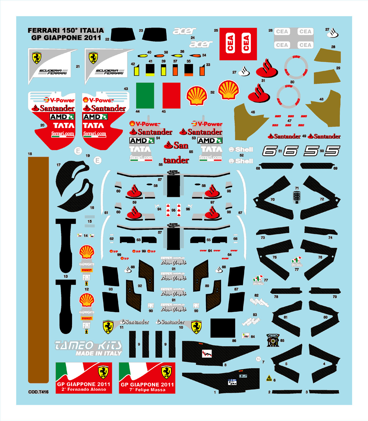 Tameo TMK 400 kit montaggio 1/43