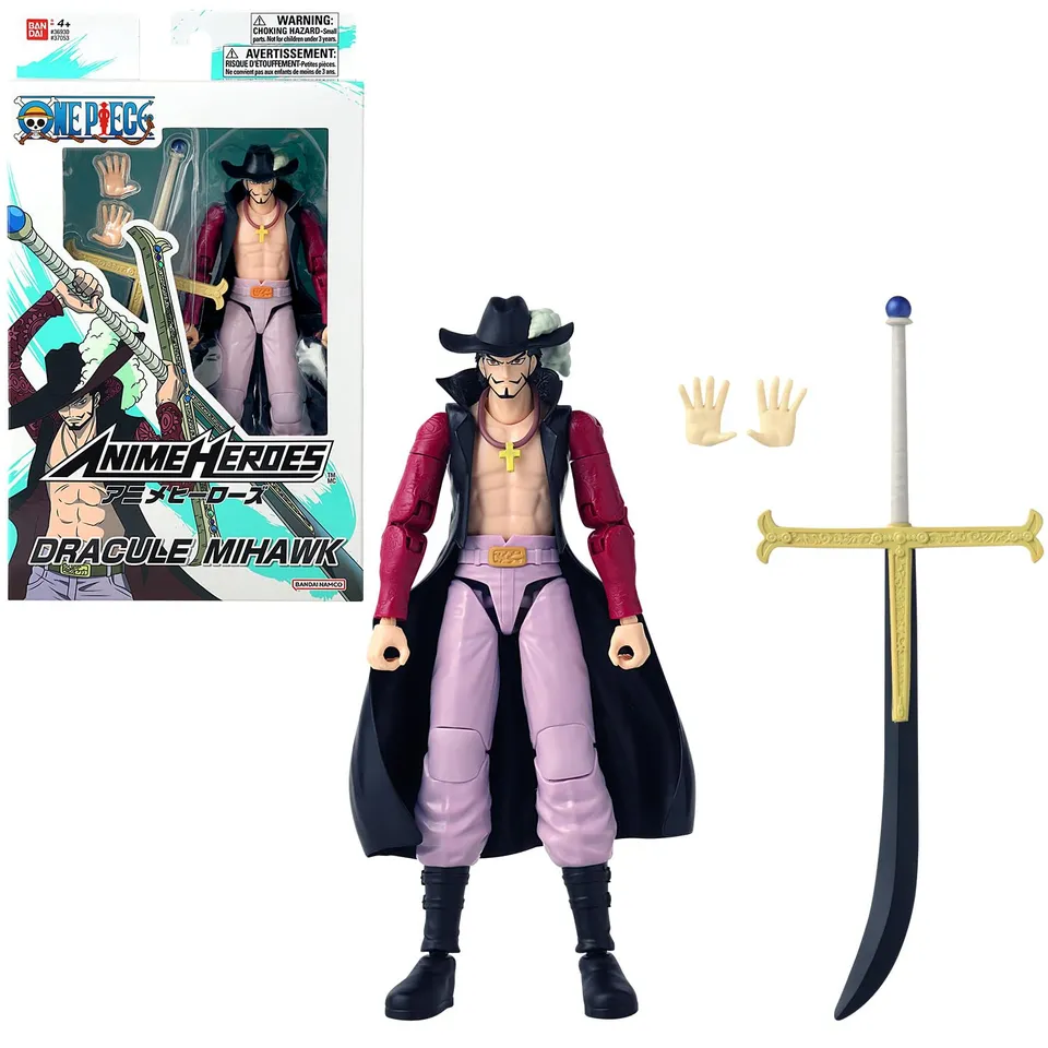 Bandai Anime Heroes One Piece Mihawk action figure 17 cm