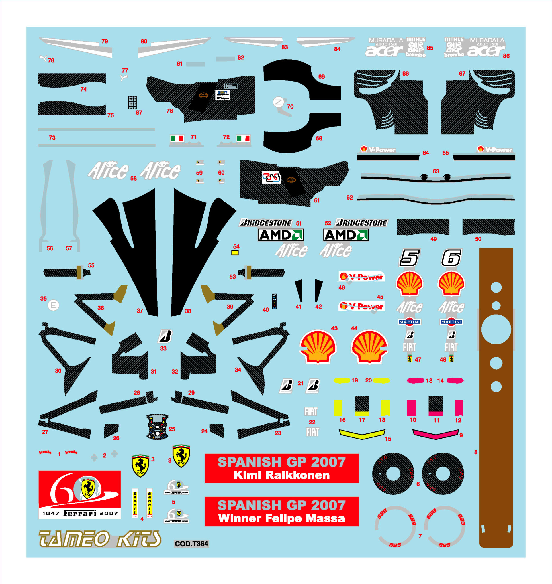 Tameo Kits TMK 367 kit auto 1/43 metallo