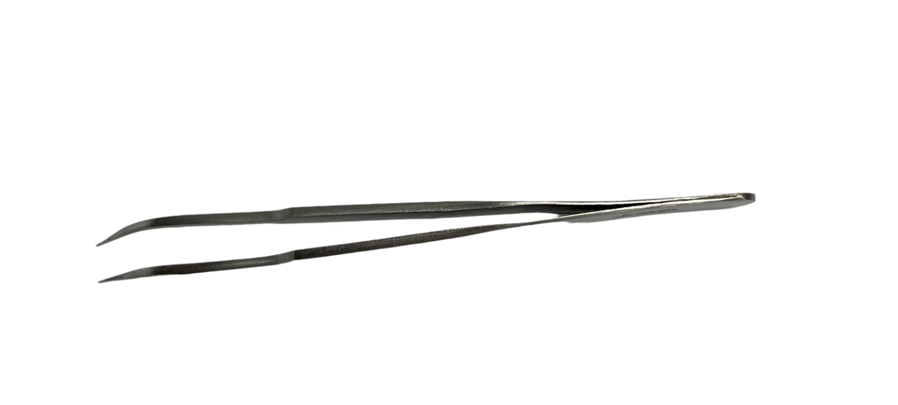 SIG pinzetta extra fine 115 mm curva inox modellismo