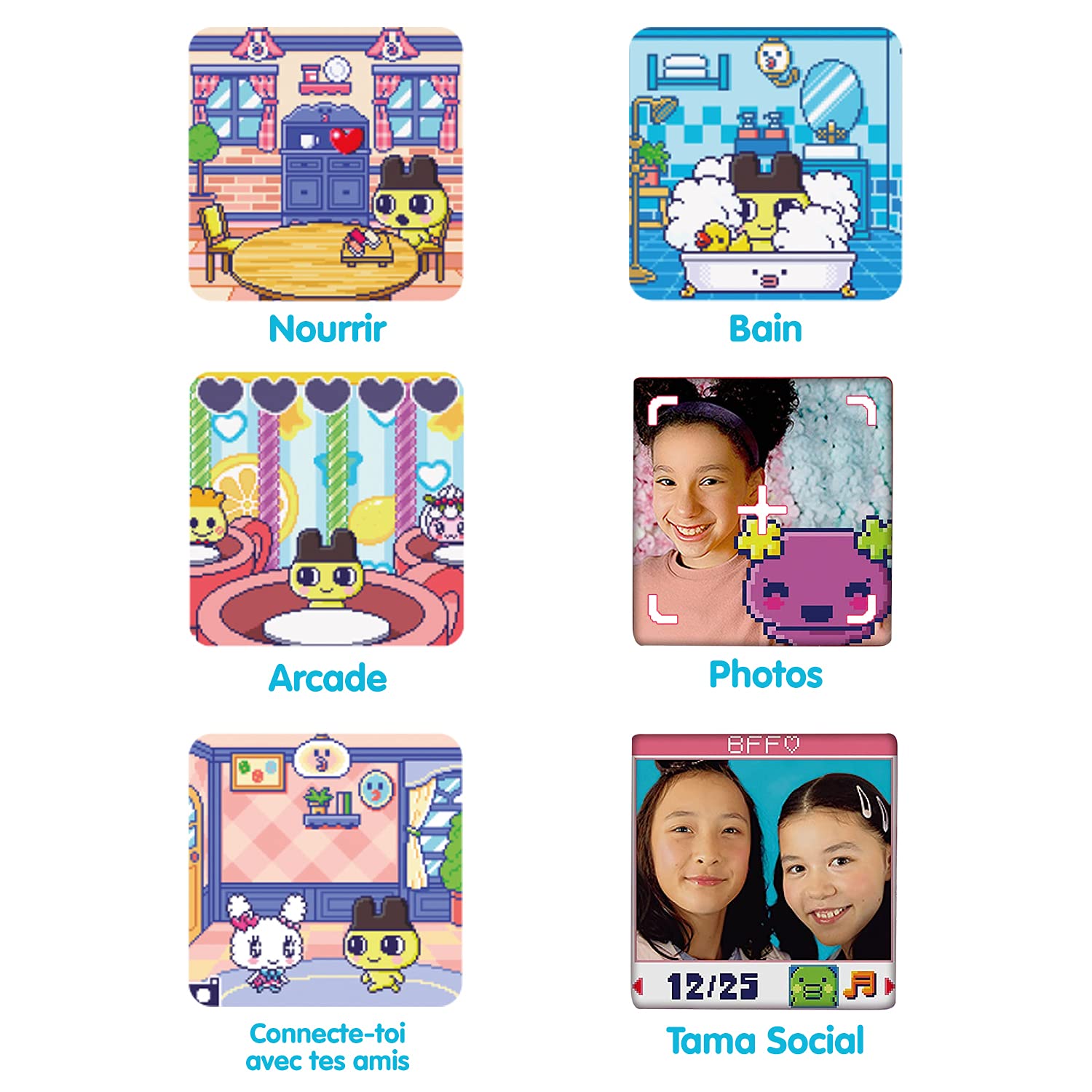 Tamagotchi Pix 42901 animale virtuale Floral rosa con fotocamera