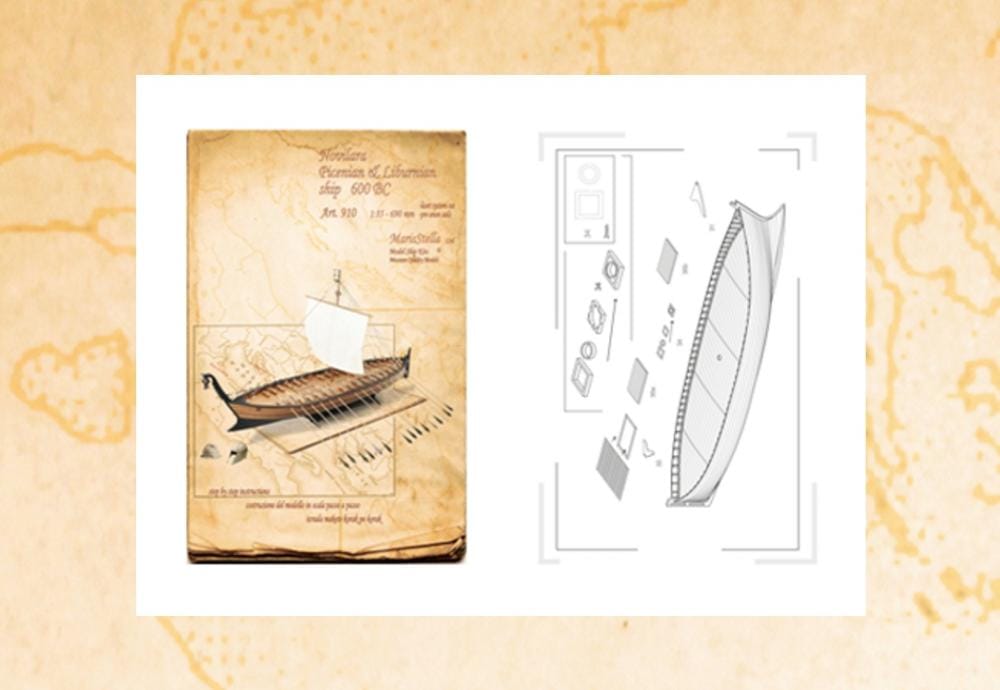 MarisStella Novilara 1:35 kit nave in legno 69 cm