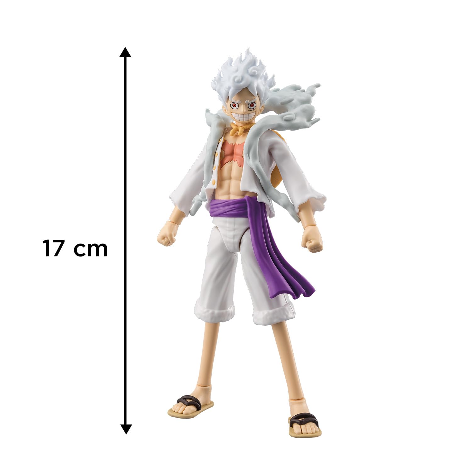 Bandai Anime Heroes Luffy Gear 5 action figure 17 cm snodata