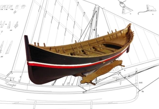 MarisStella Falkusa 1:20 kit nave legno 70,4 cm vele