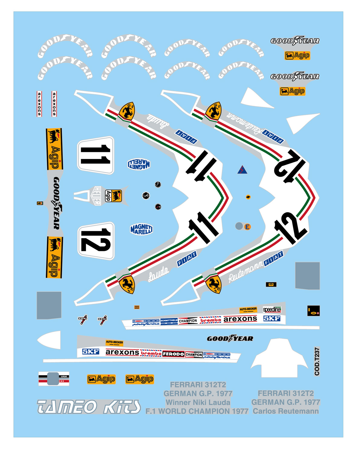 Tameo Kits WCT 77 kit auto scala 1/43