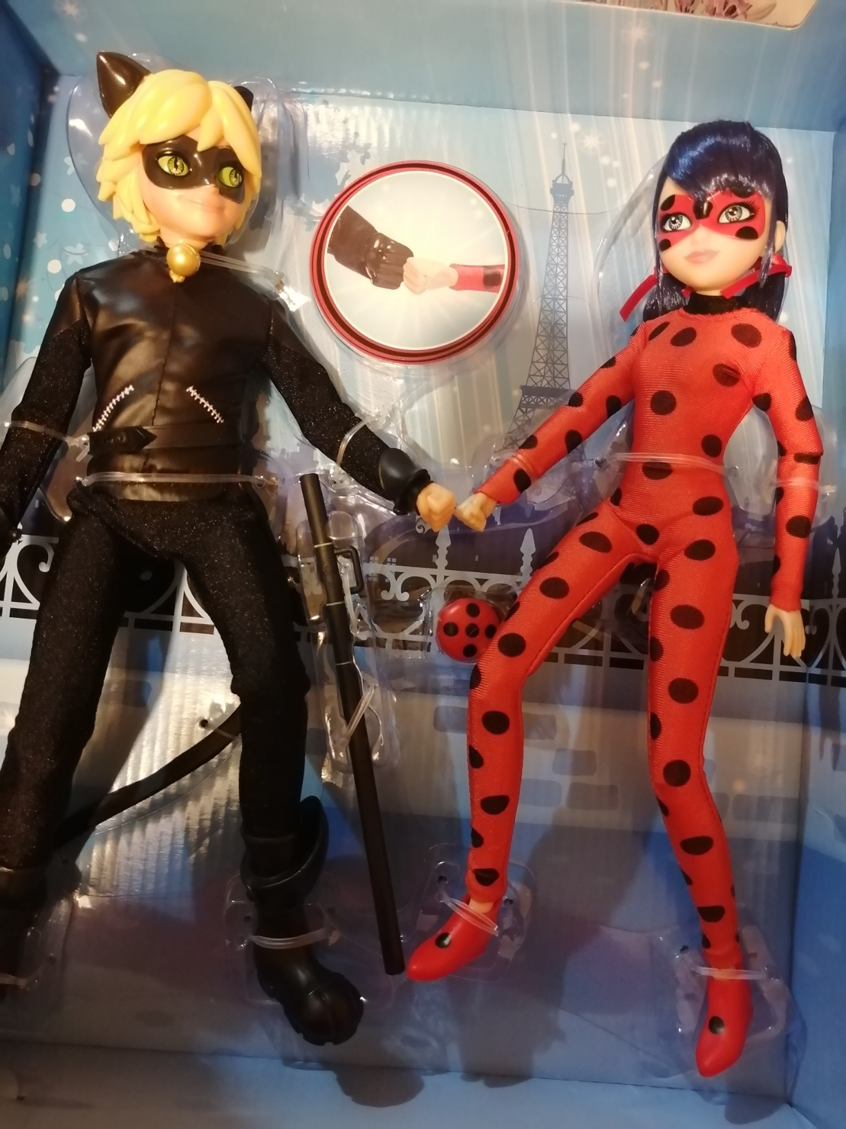 Miraculous Ladybug e Chat Noir bambole 26 cm set 2 pezzi