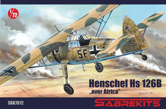 Sabre Kits Henschel Hs 126B modellino 1:72 Over Africa