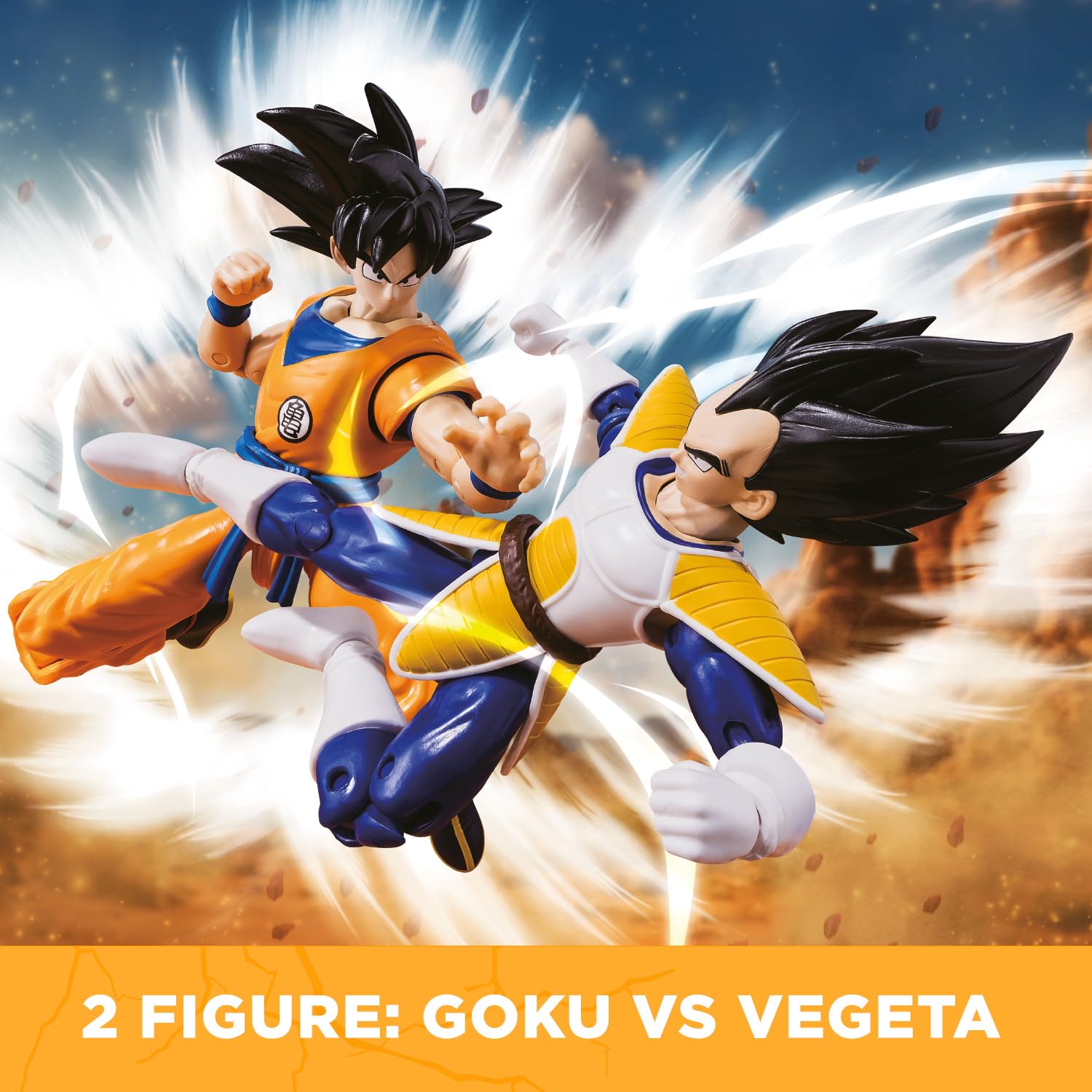 Bandai Dragon Stars Vegeta vs Goku action figure 17 cm pack 2