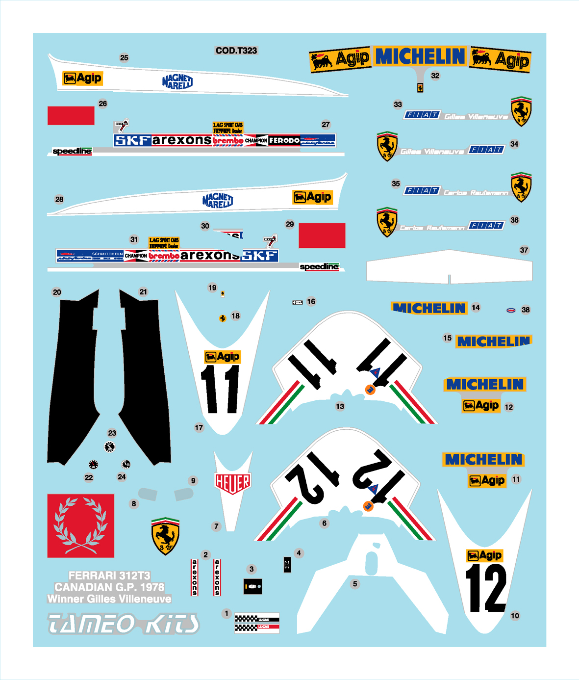 Tameo TMK 335 kit 1/43 da verniciare