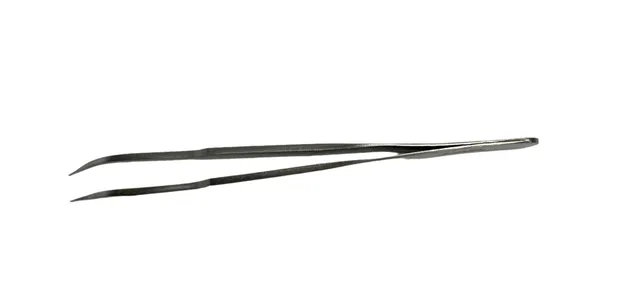 SIG pinzetta extra fine 115 mm curva inox modellismo