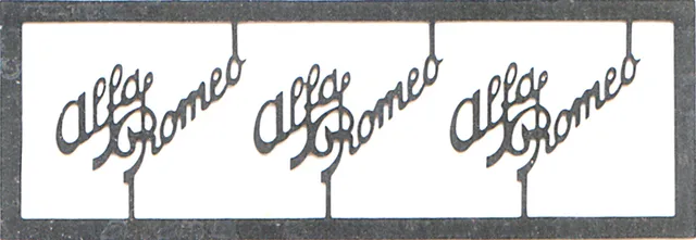 TAMEO Kits FT 23 decal scritta Alfa Romeo 12 pezzi anni '40-'50
