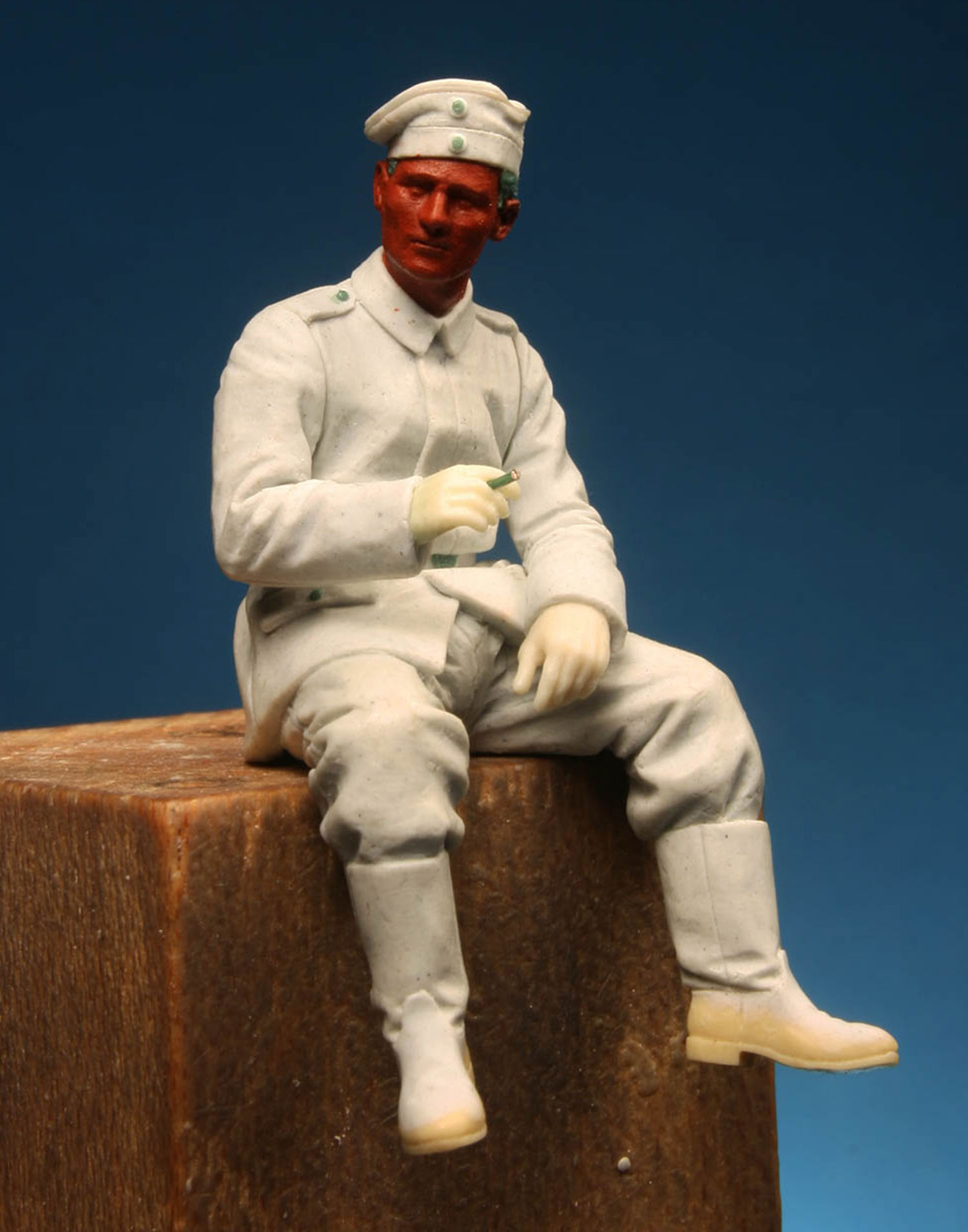 Model Cellar WWI German Seated figurino fanteria