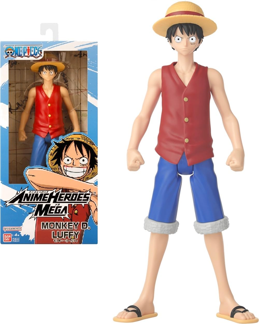 Bandai Anime Heroes Mega Luffy action figure 30 cm snodata
