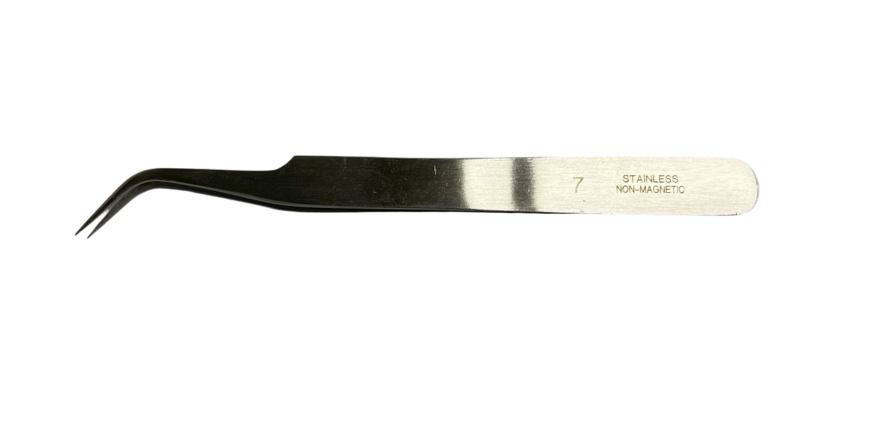 SIG pinzetta extra fine 115 mm curva inox modellismo