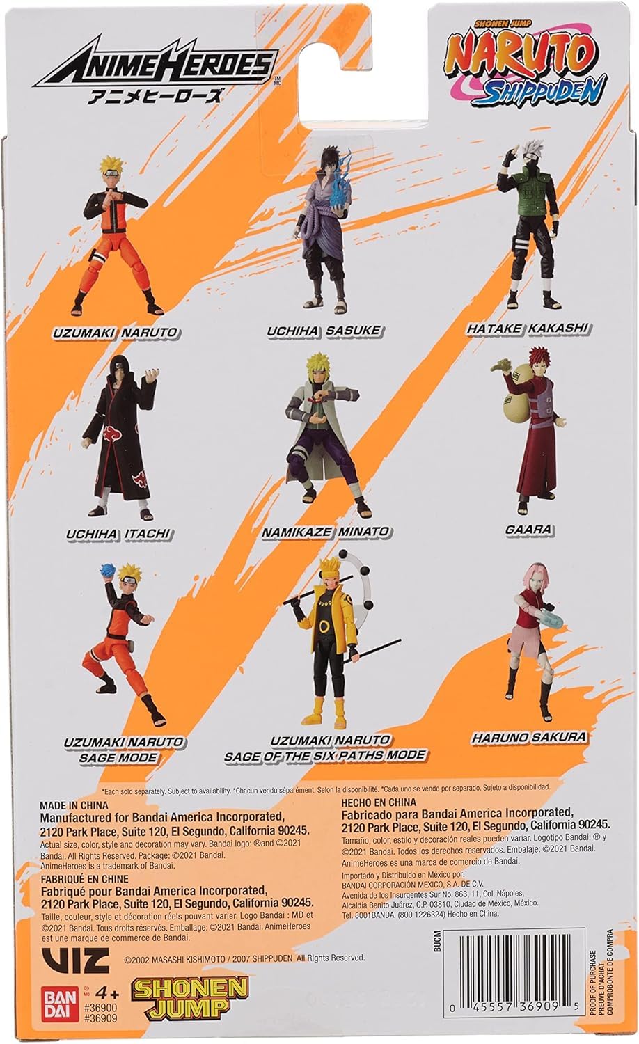 Bandai Anime Heroes Kakashi Hatake action figure 17 cm