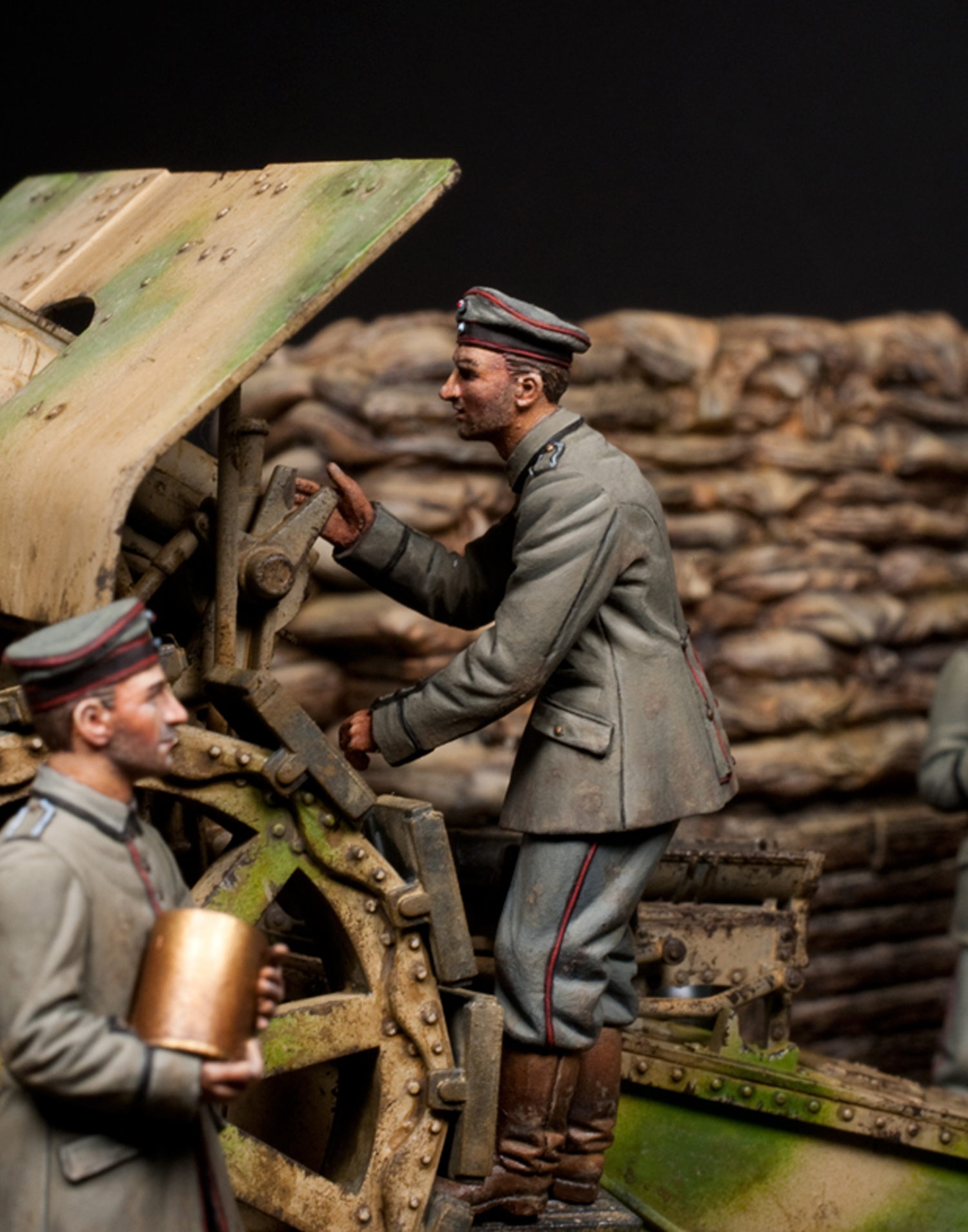 Model Cellar Gun Layer tedesco WWI figurino