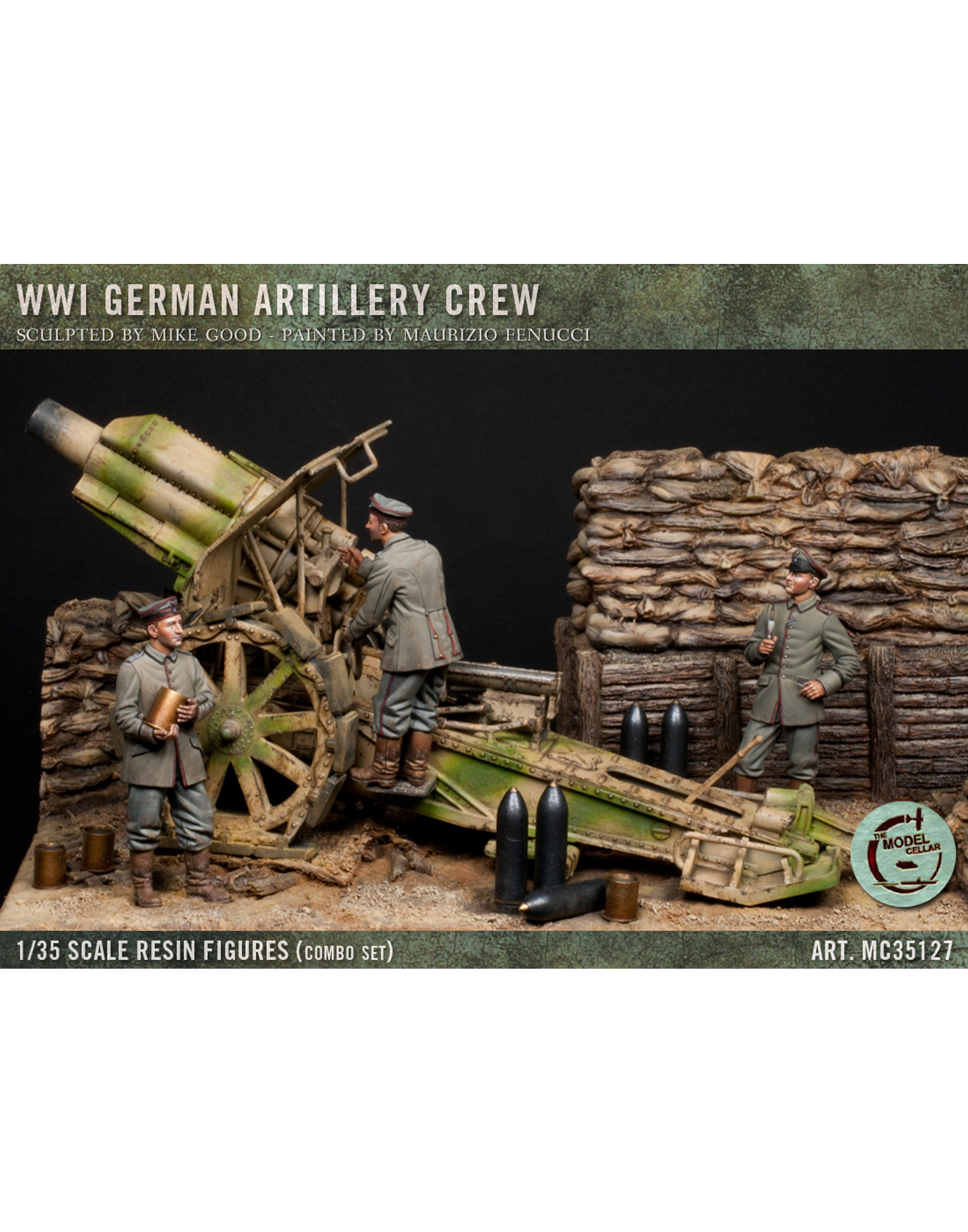 Model Cellar German Artillery Crew set 3 figurini WWI
