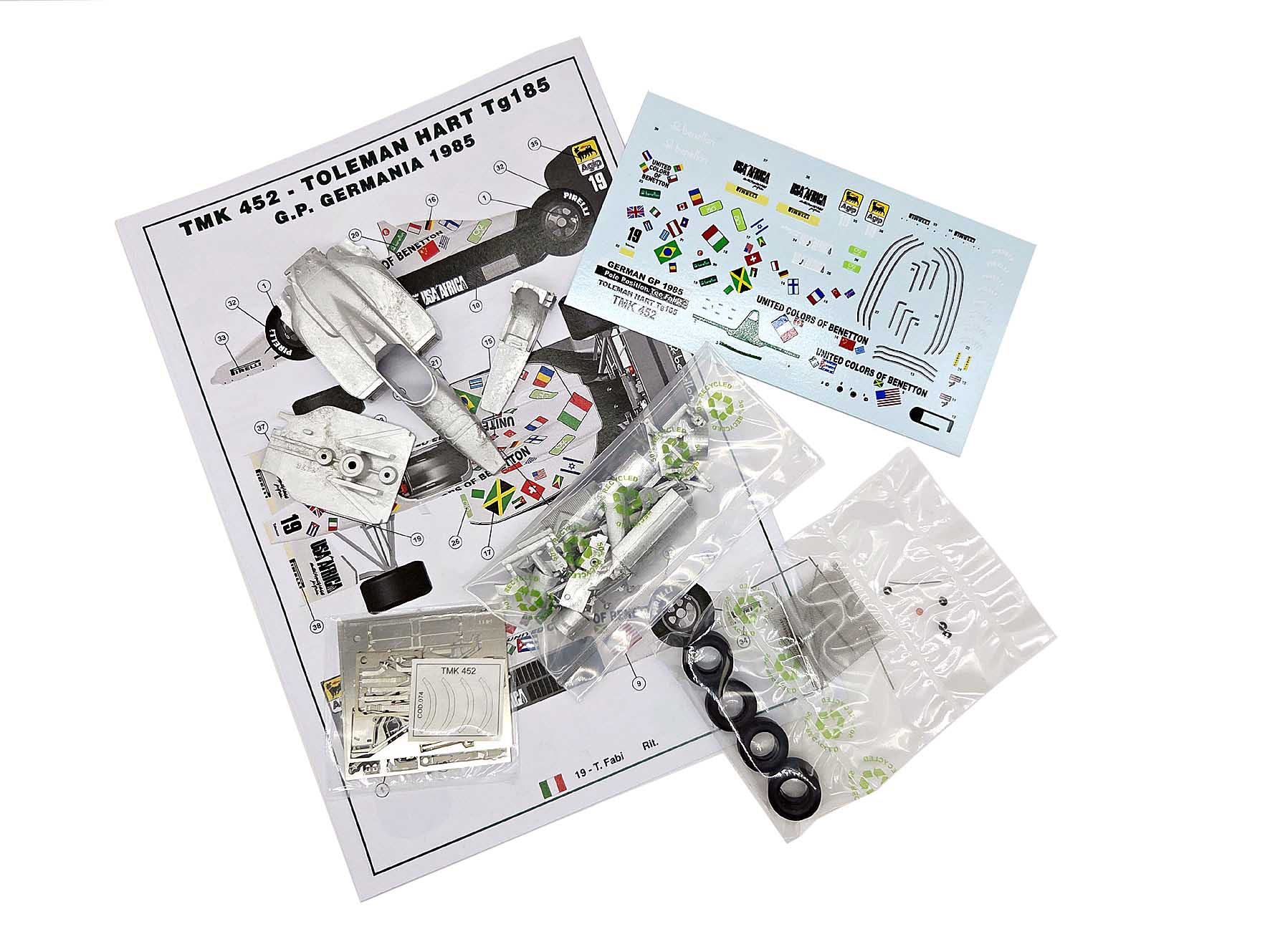 Tameo TMK 452 Toleman TG185 kit 1/43