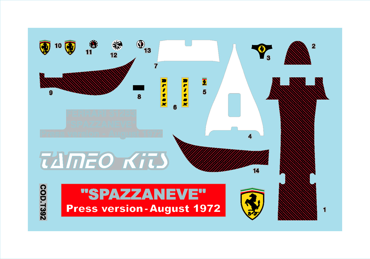 Tameo Kits TMK 387 modellino in metallo