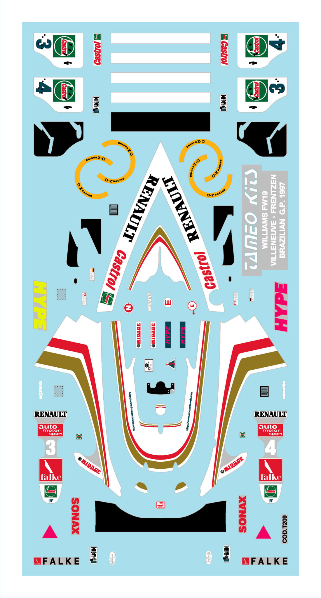 Tameo Kits TMK 240 kit scala 1/43 F1