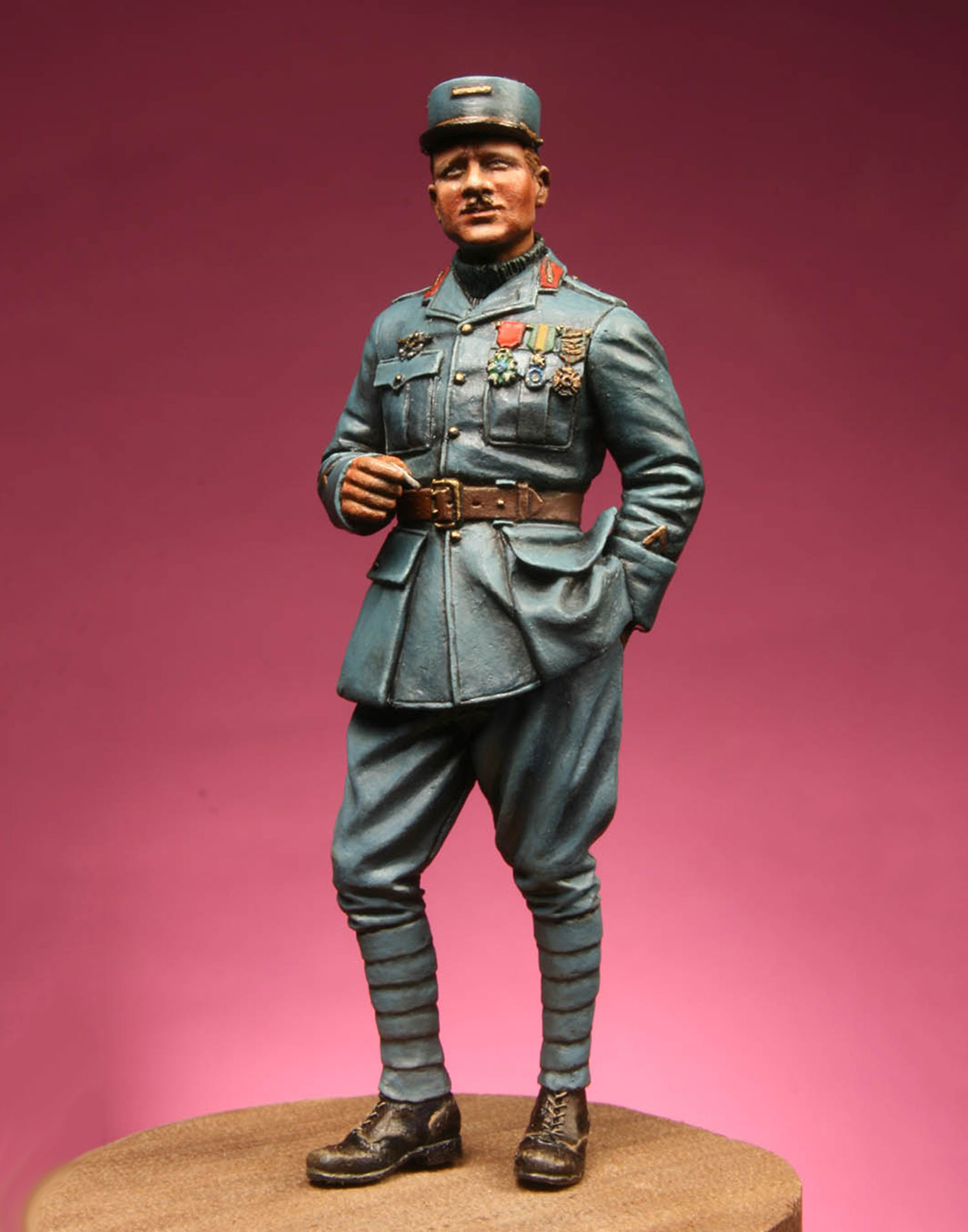 Model Cellar WWI Raoul Lufbery 1917 figurino pilota Lafayette