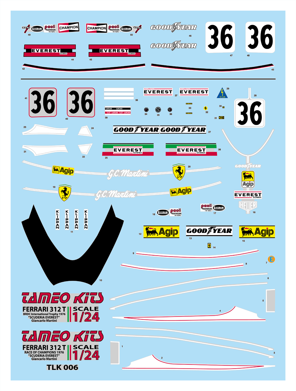 Tameo TLK 006 Ferrari 312T Everest kit 1/43