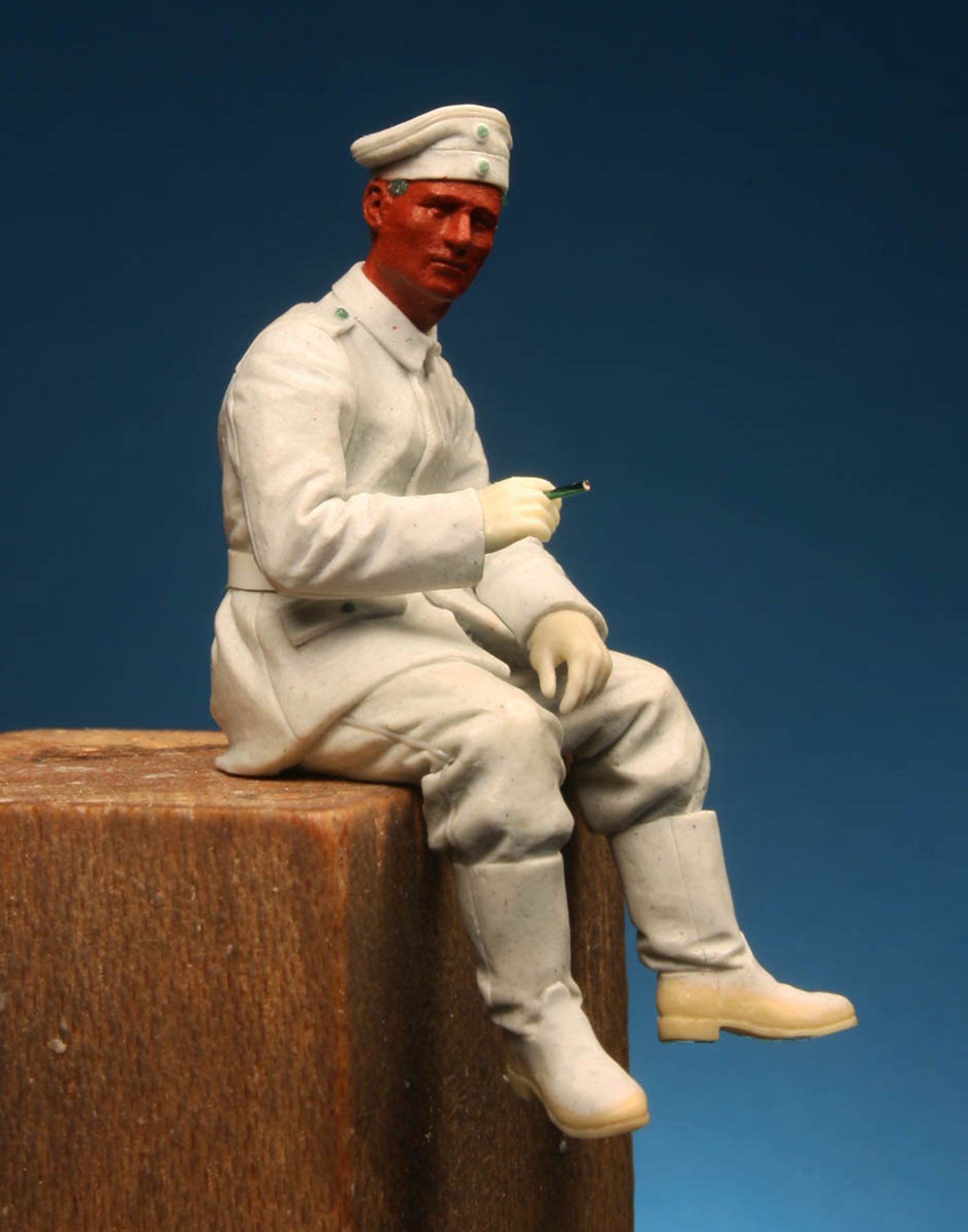Model Cellar WWI German Seated figurino fanteria
