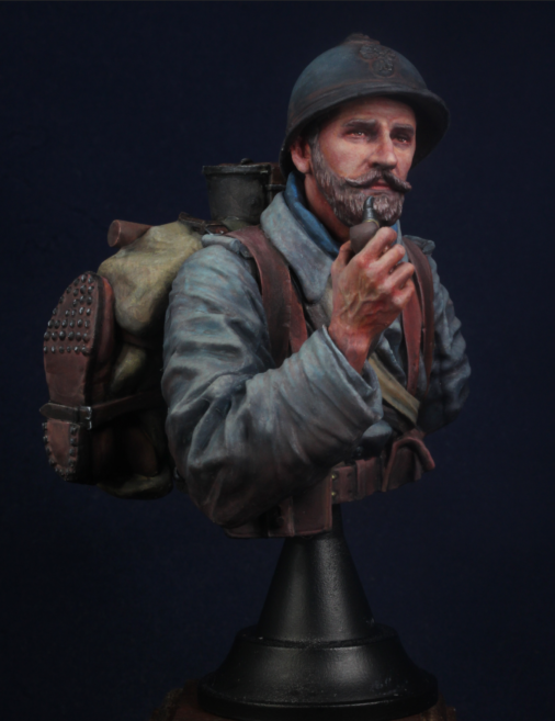 Model Cellar French Poilu busto resina WWI Kaz Tomori