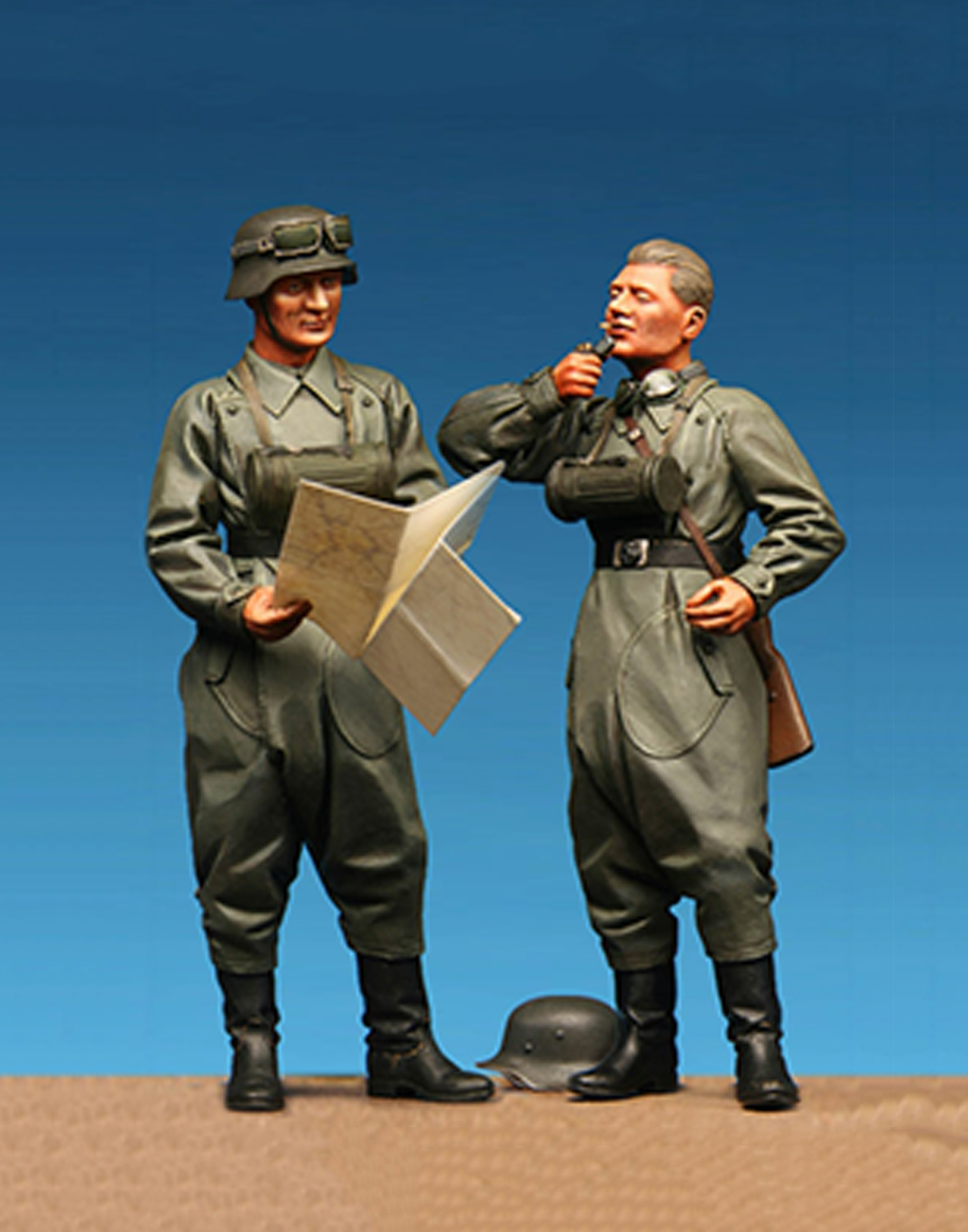 Model Cellar Motorcycle Riders figurini motociclisti tedeschi WWII