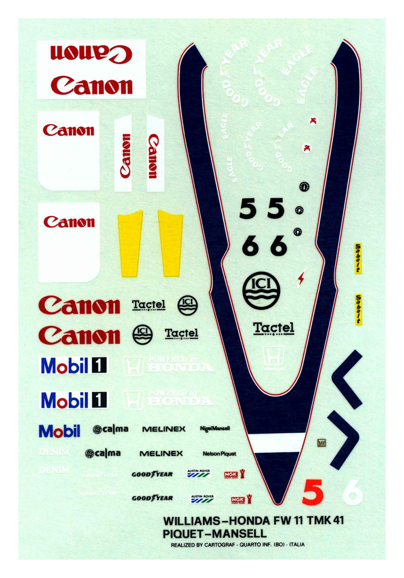 Tameo Kits TMK 041 kit scala 1:43 Formula 1