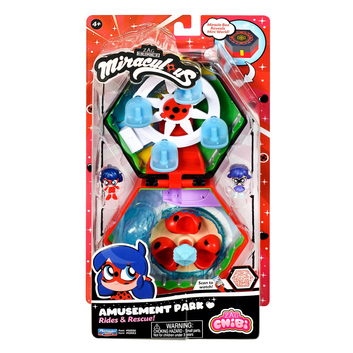 Bandai Miraculous Chibi Parco divertimenti mini playset 2 figure