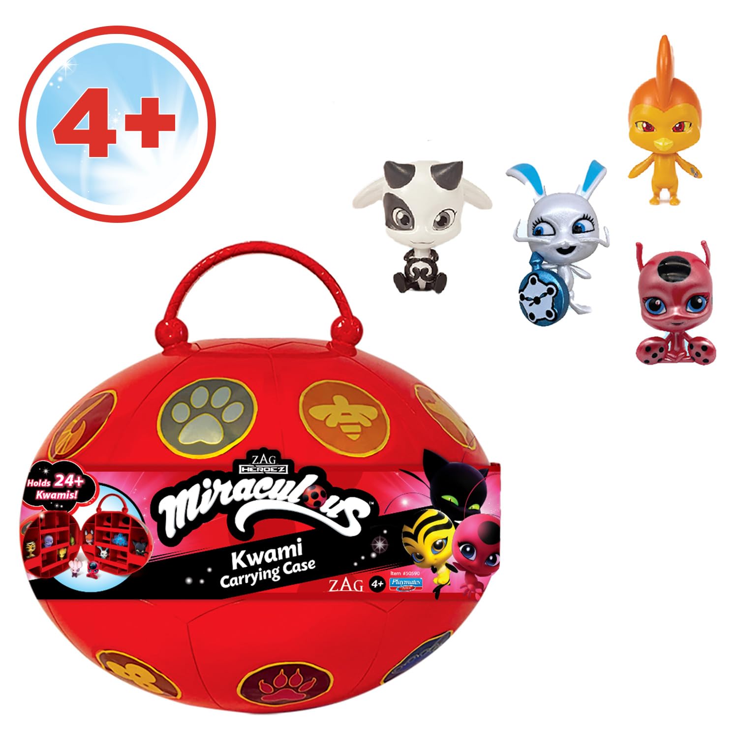Bandai Miraculous Miracle Box valigetta 4 kwami mini-figure